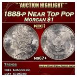1888-p Morgan Dollar Near Top Pop $1 ms67+ SEGS
