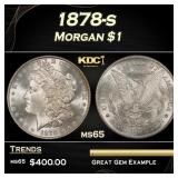1878-s Morgan Dollar $1 Grades ms65