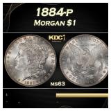 1884-p Morgan Dollar $1 Grades ms63