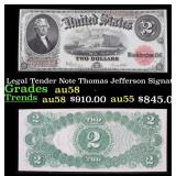 1917 $2 Large Size Legal Tender Note Thomas Jeffer