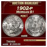1902-p Morgan Dollar $1 ms66 SEGS