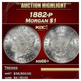 1882-p Morgan Dollar $1 ms66+ SEGS