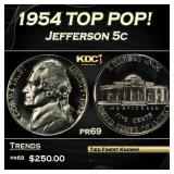 1954 Proof Jefferson Nickel TOP POP! 5c pr69 SEGS