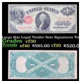 1917 $1 Large Size Legal Tender Note Grades vf++ S