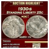 1930-s Standing Liberty Quarter 25c ms65+ fh SEGS