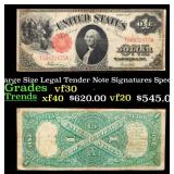 1917 $1 Large Size Legal Tender Note Grades vf++ S