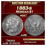 1883-s Morgan Dollar $1 au58 SEGS