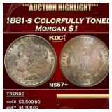 1881-s Morgan Dollar Colorfully Toned $1 ms67+ SEG