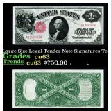 1917 $1 Large Size Legal Tender Note Grades Select