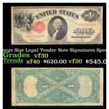 1917 $1 Large Size Legal Tender Note Grades vf++ S