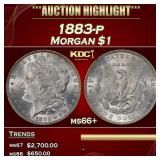 1883-p Morgan Dollar $1 ms66+ SEGS