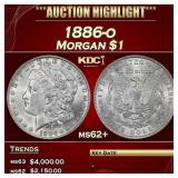 1886-o Morgan Dollar $1 ms62+ USCG