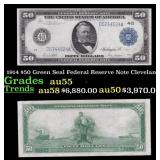 1914 $50 Green Seal Federal Reserve Note Grades Ch