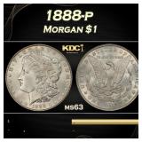 1888-p Morgan Dollar $1 Grades ms63