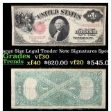 1917 $1 Large Size Legal Tender Note Grades vf++ S