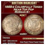 1888-s Morgan Dollar Colorfully Toned Near Top Pop