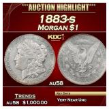 1883-s Morgan Dollar $1 au58 SEGS