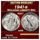 1941-s Walking Liberty Half Dollar 50c ms66 SEGS