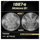 1887-s Morgan Dollar $1 ms64 SEGS