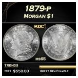 1879-p Morgan Dollar $1 Grades ms65