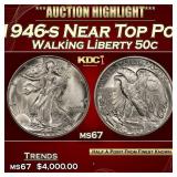 1946-s Walking Liberty Half Dollar Near Top Pop 50