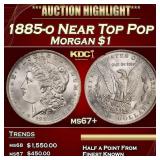 1885-o Morgan Dollar Near Top Pop $1 ms67+ SEGS