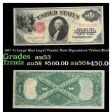 1917 $1 Large Size Legal Tender Note Grades Select