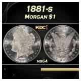 1881-s Morgan Dollar $1 Grades ms64