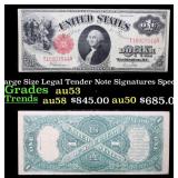 1917 $1 Large Size Legal Tender Note Grades Select