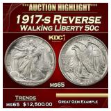 1917-s Reverse Walking Liberty Half Dollar 50c ms6