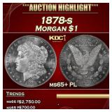 1878-s Morgan Dollar $1 ms65+ PL SEGS