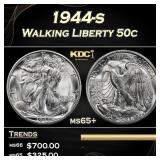 1944-s Walking Liberty Half Dollar 50c Grades ms65
