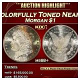 1880-s Morgan Dollar Colorfully Toned Near Top Pop