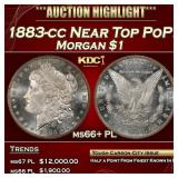 1883-cc Morgan Dollar Near Top PoP! $1 ms66+ PL SE