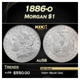 1886-o Morgan Dollar $1 Grades au58