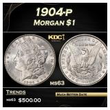 1904-p Morgan Dollar $1 Grades ms63