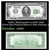 1928A $100 Green Seal Federal Reserve Note "Redeem