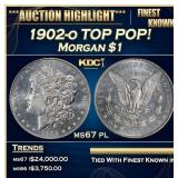 1902-o Morgan Dollar TOP POP! $1 ms67 pl SEGS