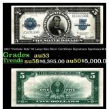 1923 $5 Large Size Silver Certificate "Porthole No