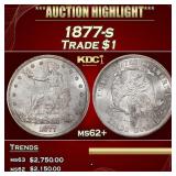 1877-s Trade Dollar $1 ms62+ USCG