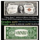 **Star Note** 1935A $1 Silver Certificate Hawaii W
