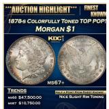 1878-s Morgan Dollar Colorfully Toned TOP POP! $1