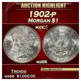 1902-p Morgan Dollar $1 ms66 SEGS