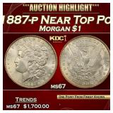 1887-p Morgan Dollar Near Top Pop $1 ms67 SEGS
