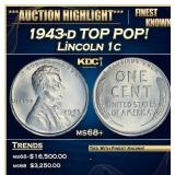 1943-d Lincoln Cent TOP POP! 1c ms68+ SEGS