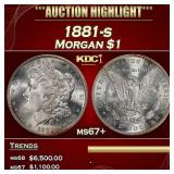 1881-s Morgan Dollar $1 ms67+ SEGS