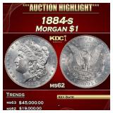 1884-s Morgan Dollar $1 ms62 USCG