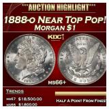 1888-o Morgan Dollar Near Top Pop! $1 ms66+ SEGS