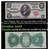 1891 $2 Large Size Silver Certificate "Windom Note