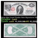 1917 $1 Large Size Legal Tender Note Grades Select